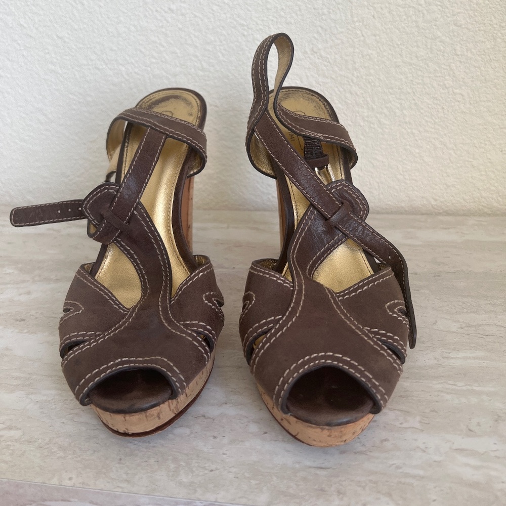 Coach 1941 leather platform sandals